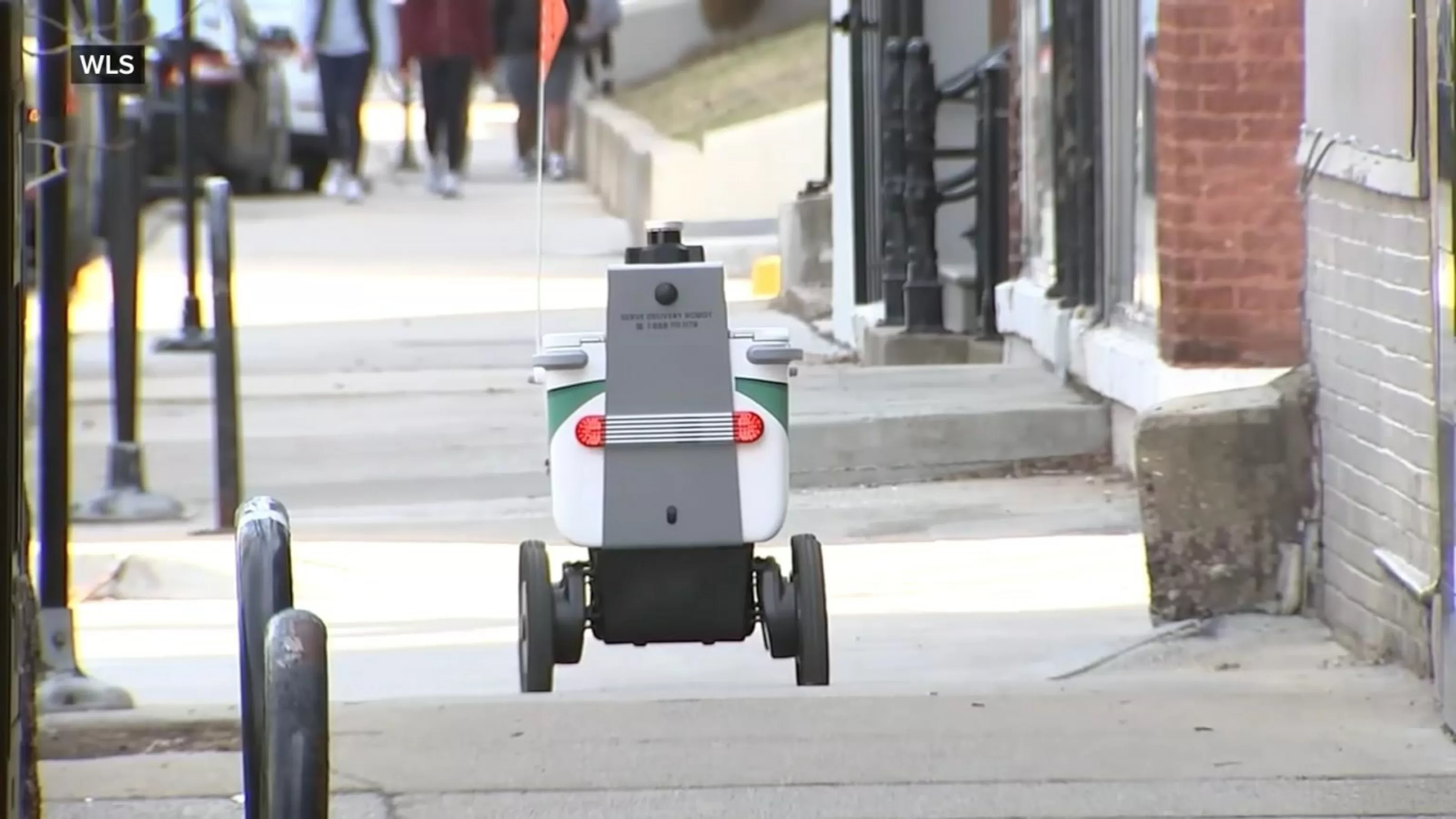 WATCH: Delivery robots slam into Chicago bus shelters, cause damage