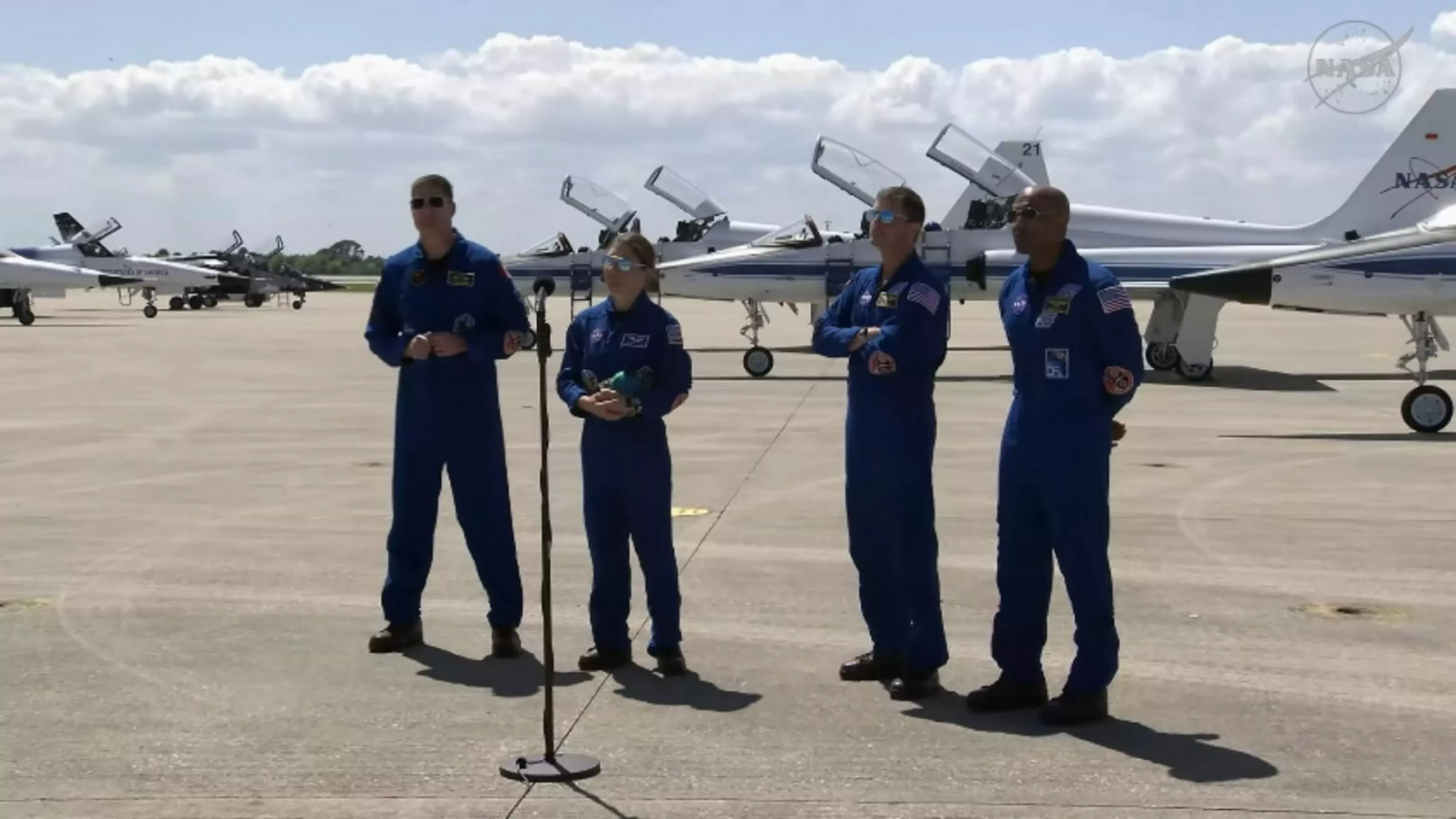 WATCH: Artemis II crew arrives at Kennedy Space Center