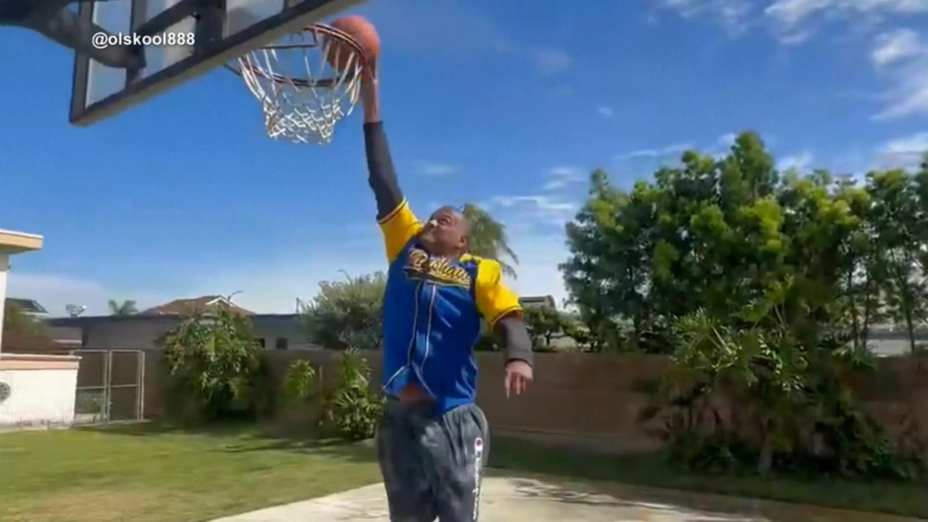WATCH:  NBA legend defies gravity, still slam dunks at 70