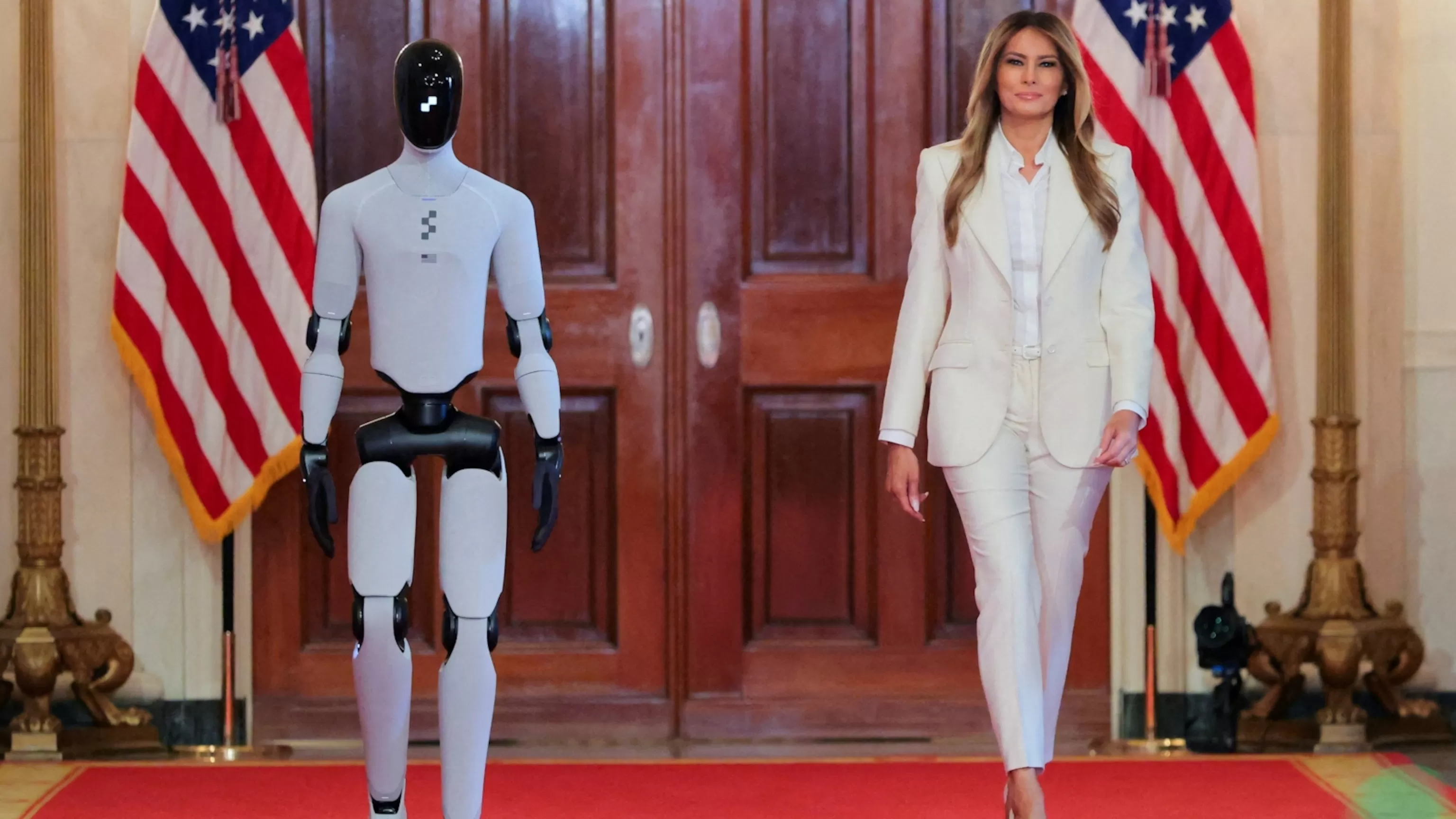 WATCH: Melania Trump showcases robot guest at WH summit