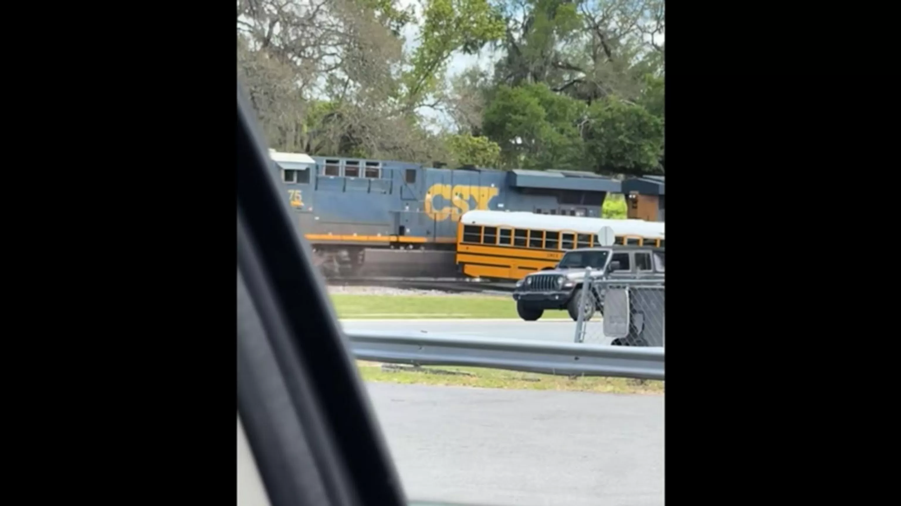 WATCH: Florida school bus clipped by train with 29 students on board