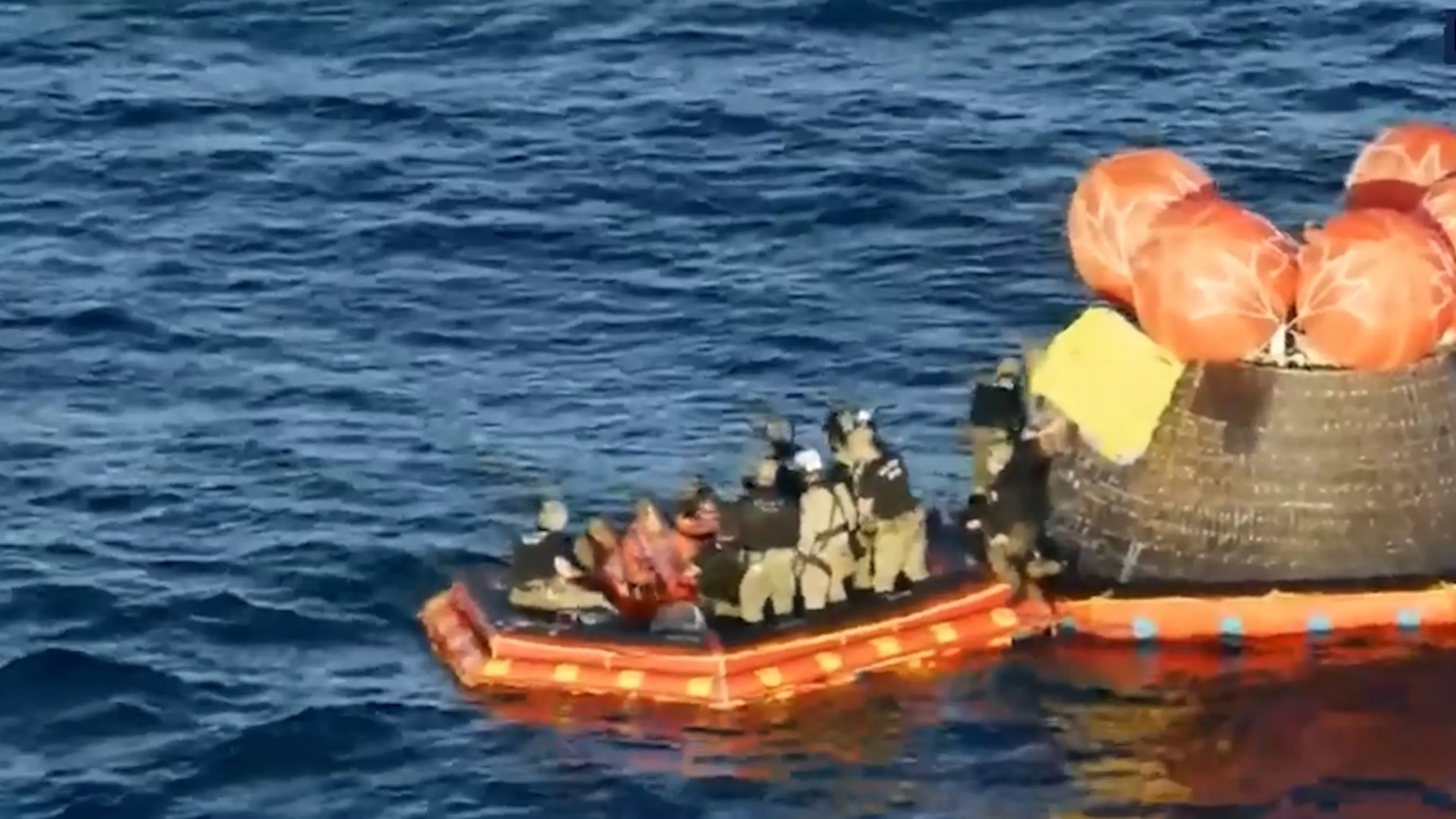 WATCH: Astronauts exit spacecraft after successful splashdown