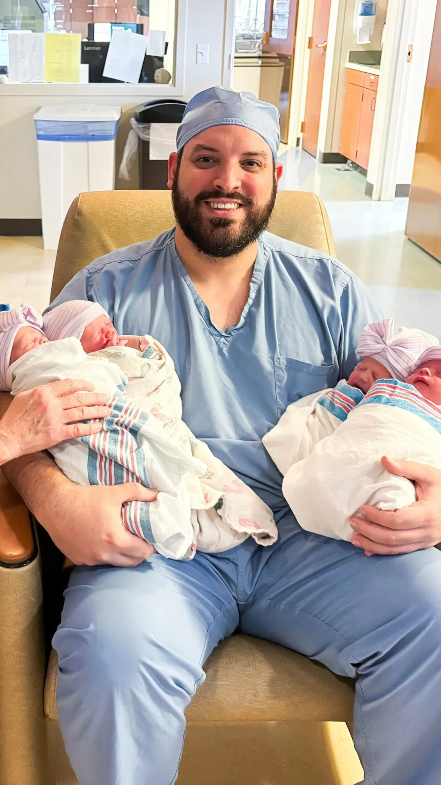 WATCH:  Doctor delivers 2 sets of twins on his 34th birthday