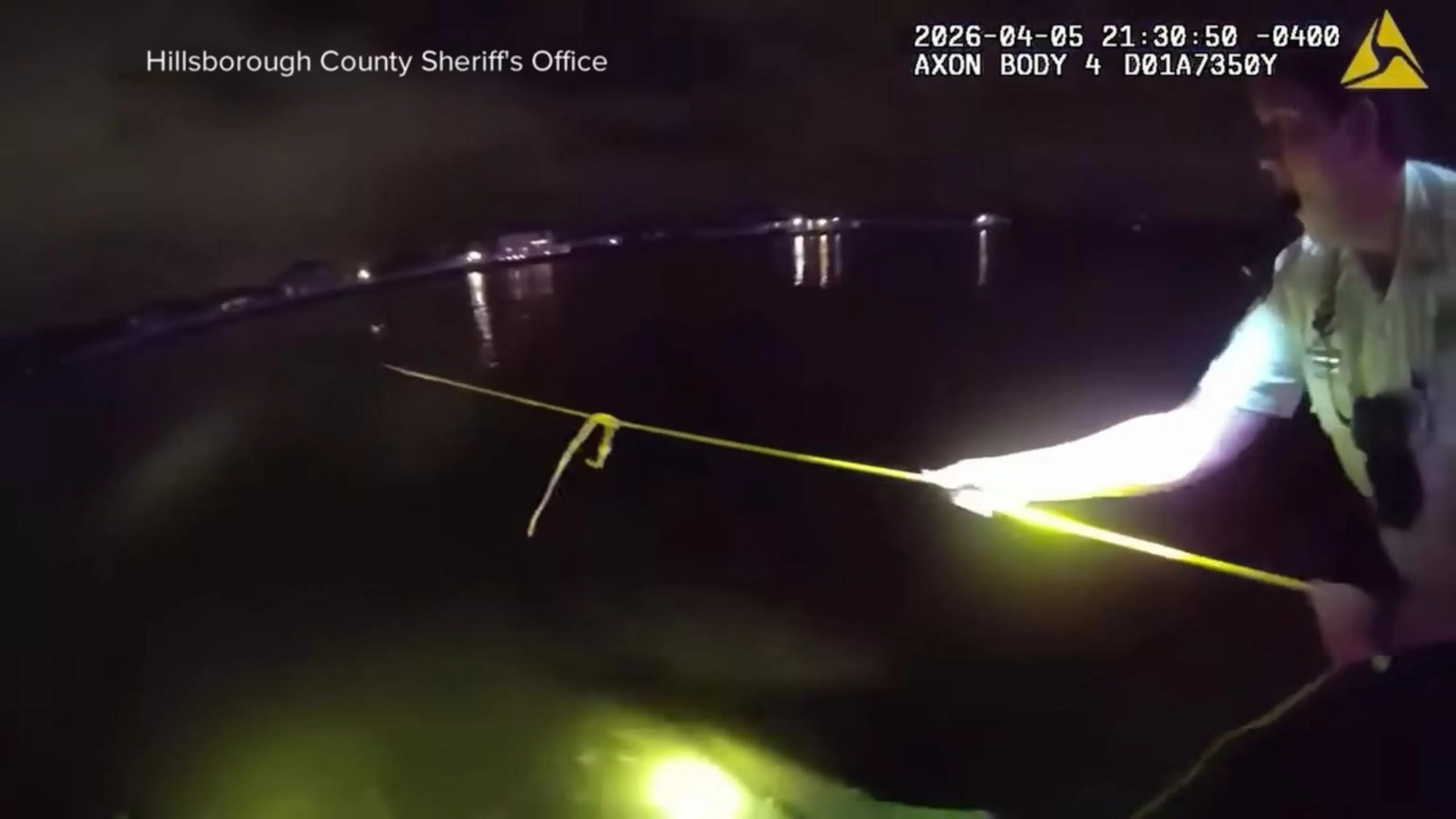 WATCH:  Deputies race to rescue woman trapped in sinking pickup truck outside Tampa, Florida